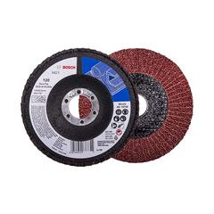 DISCO FLAP BOSCH ÓXIDO DE ALUMÍNIO 4.1/2X7/8 -115MM X 22,2 GRÃO 120