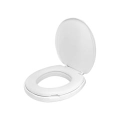 ASSENTO MEBUKI SANITÁRIO ELEVADO SLIM ALMOFADADO 7,5CM BRANCO