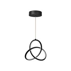 LUMINÁRIA PENDENTE LED TASCHIBRA CATAR PRETO 15W 3000K