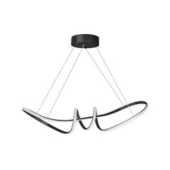 LUMINÁRIA PENDENTE LED TASCHIBRA LOOP PRETO 38W 3000K