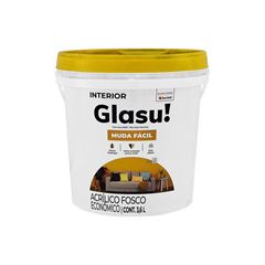 TINTA GLASU ACRÍLICA ECONÔMICO MUDA FÁCIL FOSCO GALÃO 3,6L FOTO ANTIGA