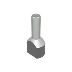 TERMINAL ILHÓS DUPLO TUBULAR 2X4,0MM 48A CINZA PACOTE COM 100 PEÇAS -DECORLUX