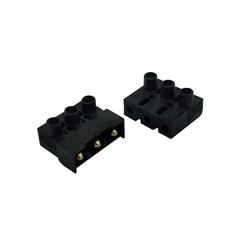 CONECTOR DE EMEDA PLÁSTICO 2.5-4.0MM² 3P 16A PRETO -DECORLUX