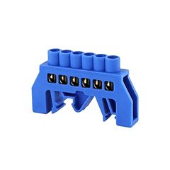 BARRAMENTO DE NEUTRO COBRE ISOLADO 6P 63A 500V AZUL -DECORLUX