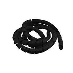 ORGANIZADOR DE CABOS E FIOS ESPIRAL PLASTICO 1/2 PRETO 2M -DECORLUX