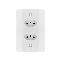 MEC-TRONIC LINHA FACILIT BRANCO 2 TOMADA 2P+T 10A/250VCA  COM PLACA FACILIT