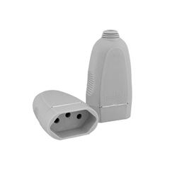 PINO FÊMEA PIAL LEGRAND PROLONGADOR 2P+T 10A CINZA