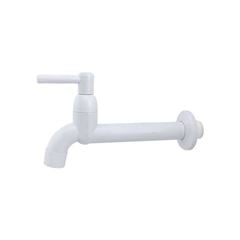 TORNEIRA INJETPLAST PARA COZINHA PAREDE BICA MÓVEL 1/2 1/4 VOLTA C70 BRANCO
