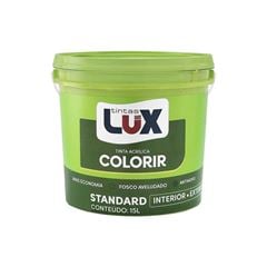 TINTAS LUX COLORIR INTERNA E EXTERNA BALDE COM 15L VERMELHO CARIBE