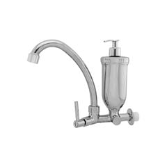 TORNEIRA REAL METAIS COM FILTRO DISPENSER/SABÃO COZINHA/PAREDE BICO MÓVEL 1/4V C70 CROMADO