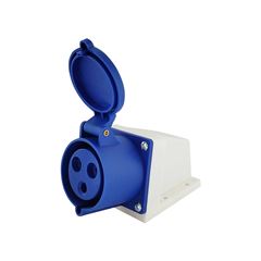 TOMADA INDUSTRIAL SOBREPOR DECORLUX AZUL  32A-2P+T,6H,IP44 220/240V