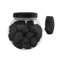 PLUZIE 1 INTERRUPTOR SIMPLES PERA PRETO POTE COM 50 UNIDADE