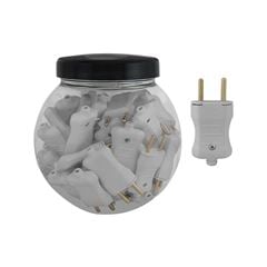 PINO MACHO PLUZIE 2P 10A CINZA POTE COM 50 UNIDADE