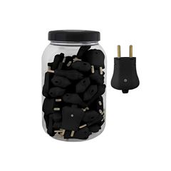 PINO MACHO PLUZIE 2P 20A PRETO POTE COM 50 UNIDADE
