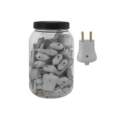 PINO MACHO PLUZIE 2P 20A CINZA POTE COM 50 UNIDADE