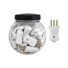 PINO MACHO PLUZIE 2P+T 10A BRANCO POTE COM 50 UNIDADE