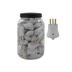 PINO MACHO PLUZIE 2P+T 20A CINZA POTE COM 50 UNIDADE