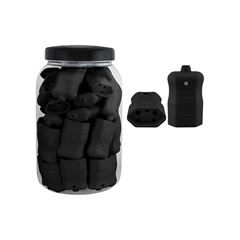 PINO FÊMEA PLUZIE 2P+T 10A PRETO POTE COM 50 UNIDADE