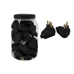 PINO MACHO GIGANTE PLUZIE 2P+T 10A PRETO POTE COM 35 UNIDADE