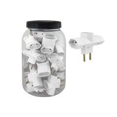 PINO PLUZIE BENJAMIM 3 SAIDA 2P 10A BRANCO POTE COM 20 UNIDADE