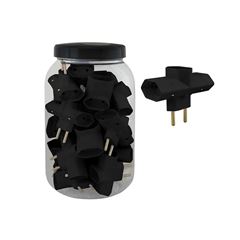 PINO PLUZIE BENJAMIM 3 SAIDA 2P 10A PRETO POTE COM 20 UNIDADE