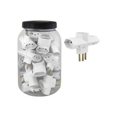 PINO PLUZIE BENJAMIM 3 SAIDA 2P+T 10A BRANCO POTE COM 20 UNIDADE