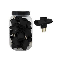 PINO PLUZIE BENJAMIM 3 SAIDA 2P+T 10A PRETO POTE COM 20 UNIDADE