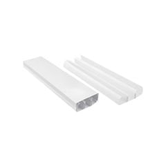 BARRA CANALETA PLUZIE 40MM X 15MM X 2M BRANCO COM ADESIVO E DIVISÓRIA