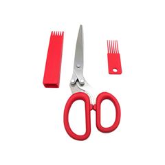 TESOURA PARA CORTAR TEMPEROS VERMELHO -MOZCADA