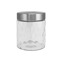 POTE BOLHAS 800ML DE VIDRO COM TAMPA INOX REDONDO - MOZCADA