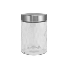 POTE BOLHAS 1300ML DE VIDRO COM TAMPA INOX REDONDO - MOZCADA