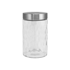 POTE BOLHAS 1700ML DE VIDRO COM TAMPA INOX REDONDO - MOZCADA