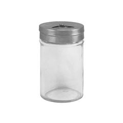 PORTA TEMPERO DE VIDRO COM TAMPA DE INOX GIRATÓRIO 90ML - MOZCADA