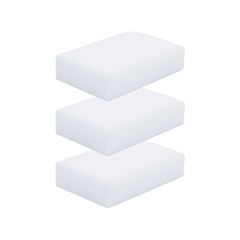 ESPONJA IMPECÁVEL DE MELAMINA SIMPLO BRANCO COM 03 PEÇAS