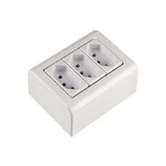 TRAMONTINA LNHA LIZFLEX CAIXA+TAMPA 3 TOMADA 2P+T 20A/250V BRANCO