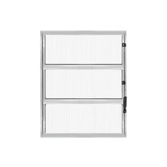 BASCULANTE DE ALUMÍNIO QUALITY 3 FOLHAS COM VIDRO CANELADO HOME A60 X L80