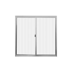 JANELA ALUMÍNIO QUALITY 2 FOLHAS COM VIDRO CANELADO HOME A100 X L150