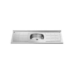 PIA DE INOX GHELPLUS BALI COM ESCORREDOR CONCRETADA 2.00M 56CM AÇO 430 SEM VÁLVULA