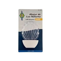 PONTO DE LUZ NOTURNA DE LED BRASFORT CONCHA BRANCO 220V