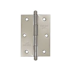 DOBRADIÇA DE CANTO NIQUELADO COM BOLA 3.1/2 METALVI CAIXA C/24U