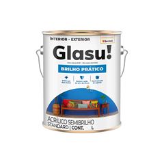 TINTA GLASU ACRÍLICA BRILHO PRÁTICO SEMI BRILHO GALÃO BASE A 3,2L