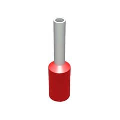 TERMINAL ILHÓS SIMPLES TUBULAR 10,0MM 50A VERMELHO PACOTE COM 100 PEÇAS DECORLUX