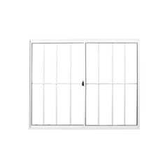 JANELA ALUMÍNIO BRANCA QUALITY 2 FOLHAS COM GRADE COM VIDRO LISO  A100 X L150