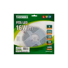 FITA DE LED TASCHIBRA 16W 180 LEDS/M 5M 12V IP20 4000K