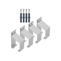 KIT SUPORTE P/TRILHO PORTA DE CORRER/EMBUTIR NOVO H. NATURAL C/04 UNIDADE