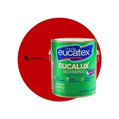 ESMALTE SINTÉTICO BRILHANTE EUCATEX EUCALUX  GALÃO 3,6L VERMELHO