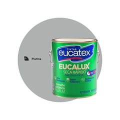 ESMALTE SINTÉTICO BRILHANTE EUCATEX EUCALUX  GALÃO 3,6L PLATINA