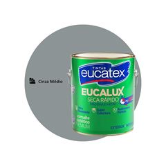 ESMALTE SINTÉTICO BRILHANTE EUCATEX EUCALUX  GALÃO 3,6L CINZA MÉDIO