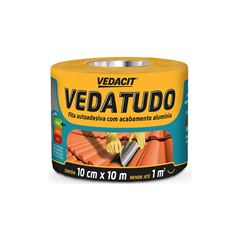 FITA VEDA TUDO DE ALUMÍNIO VEDACIT ROLO 10CM X 10M
