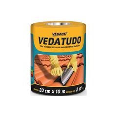 FITA VEDA TUDO DE ALUMÍNIO VEDACIT ROLO 20CM X 10M